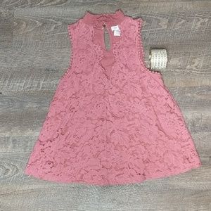 Blush Lace Halter Top | Sz Xs